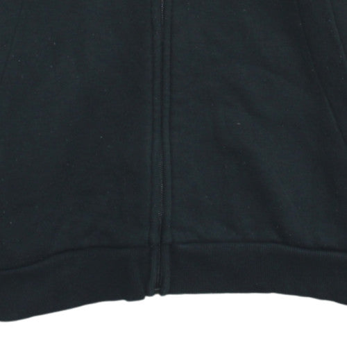 Adidas Men's Black XL Full Zip Hoodie with Logo Stripes