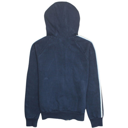 Adidas Women’s Navy Blue Full Zip Hoodie Size 12 Hooded Sweatshirt