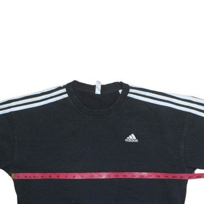 Adidas Womens Black Crew Neck Pullover Sweatshirt Size M