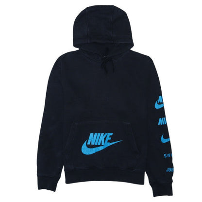 Nike Mens Black Pullover Hoodie S Graphic Logo Sports Fleece