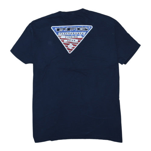 Columbia Mens Blue 2XL PFG Graphic Fishing T-Shirt