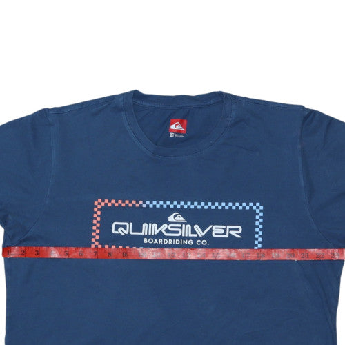 Quiksilver Men's Blue XL Graphic Surf T-Shirt Cotton Casual