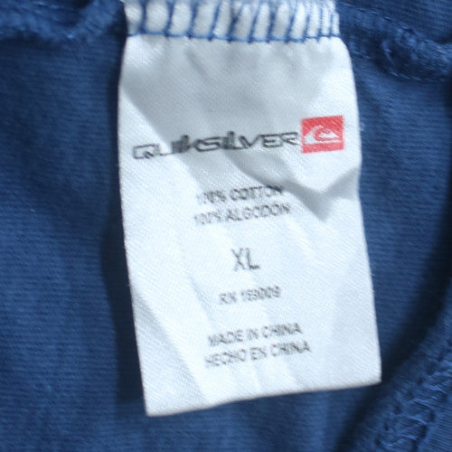 Quiksilver Men's Blue XL Graphic Surf T-Shirt Cotton Casual