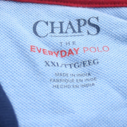 Chaps Men's Blue 2XL The Everyday Polo Shirt Cotton Short Sleeve
