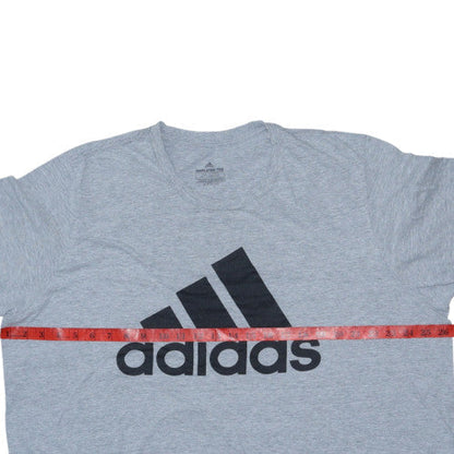 Adidas Mens Grey 2XL Amplifier Sports Logo T-Shirt