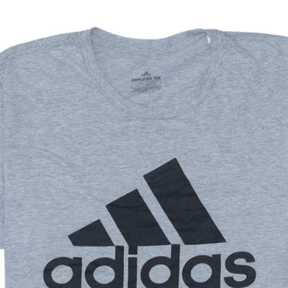 Adidas Mens Grey 2XL Amplifier Sports Logo T-Shirt