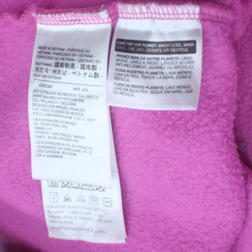 Levi's Womens Pink Pullover Hoodie Medium Cotton Blend
