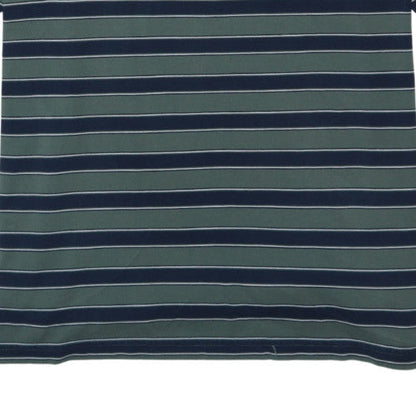 Nautica Men's Green Striped Pima Cotton Polo Shirt XL