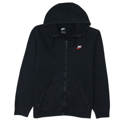Nike Men's Black XL Full Zip Hoodie with Logo