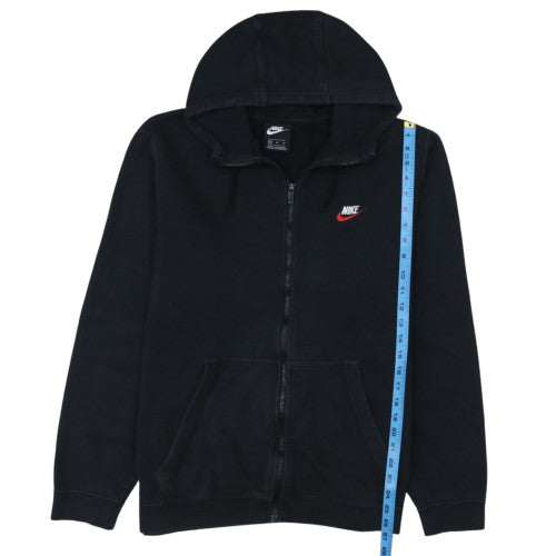 Nike Men's Black XL Full Zip Hoodie with Logo