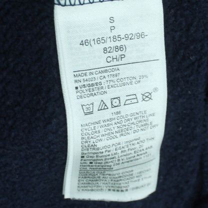 GAP Womens Navy Blue Pullover Hoodie Small Cotton Blend