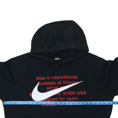Nike Men’s Black Pullover Hoodie L Logo Graphic Fleece Sweatshirt