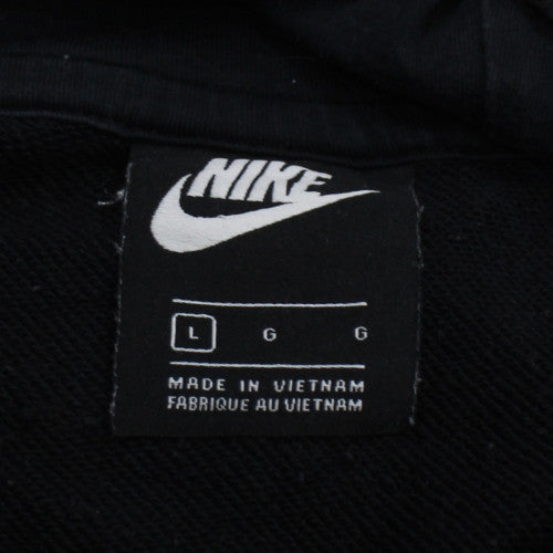 Nike Men’s Black Pullover Hoodie L Logo Graphic Fleece Sweatshirt