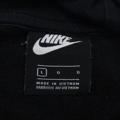 Nike Men’s Black Pullover Hoodie L Logo Graphic Fleece Sweatshirt