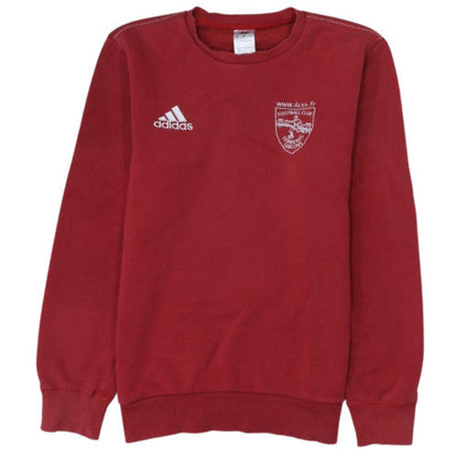 Adidas Men's Red Small Crew Neck Pullover Sweatshirt