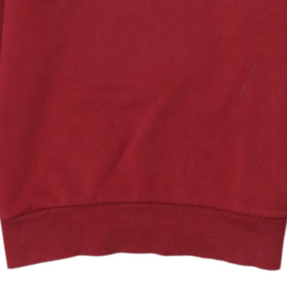 Adidas Men's Red Small Crew Neck Pullover Sweatshirt