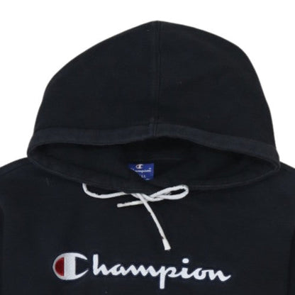 Champion Women's Black Small Pullover Hoodie 100% Cotton Logo Style