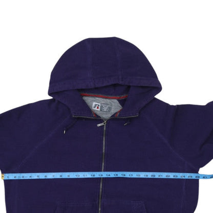 Russell Men’s Purple Full Zip Hoodie XL Fleece Cotton Blend