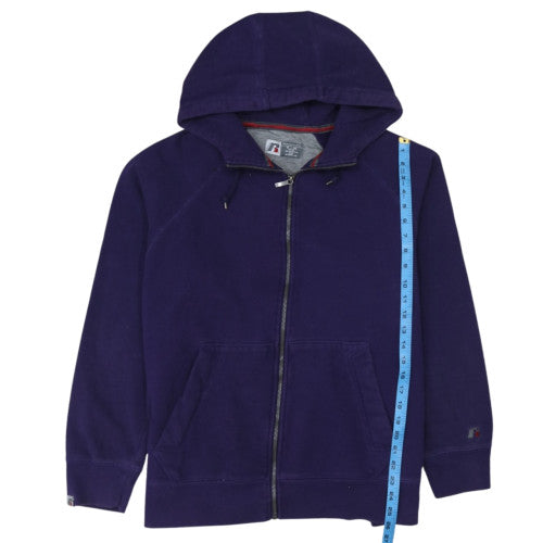 Russell Men’s Purple Full Zip Hoodie XL Fleece Cotton Blend