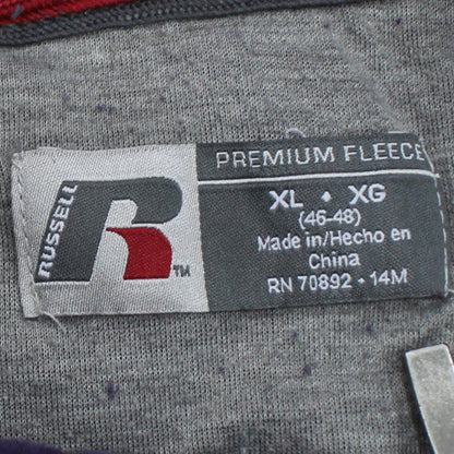 Russell Men’s Purple Full Zip Hoodie XL Fleece Cotton Blend