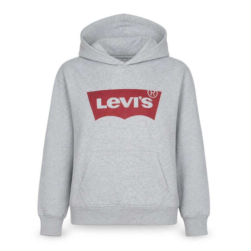 Levi's Womens Grey Pullover Hoodie XS Logo Casual Sweatshirt