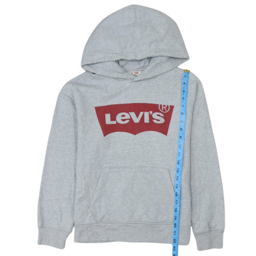 Levi's Womens Grey Pullover Hoodie XS Logo Casual Sweatshirt