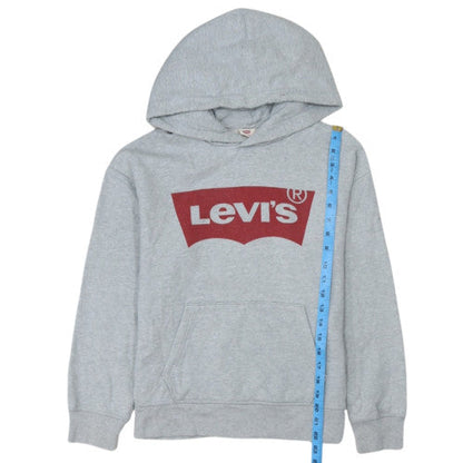 Levi's Womens Grey Pullover Hoodie XS Logo Casual Sweatshirt