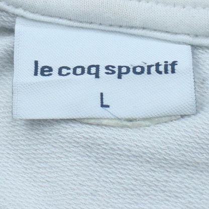 Le Coq Sportif Men's White Crew Neck Sweatshirt L Pullover Logo