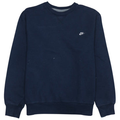 Nike Men's Navy Blue XL Crew Neck Fleece Sweatshirt Classic Pullover