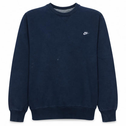 Nike Men's Navy Blue XL Crew Neck Fleece Sweatshirt Classic Pullover
