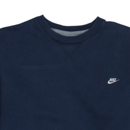 Nike Men's Navy Blue XL Crew Neck Fleece Sweatshirt Classic Pullover