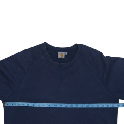 Carhartt Men's Blue Crew Neck Pullover Sweatshirt Size L