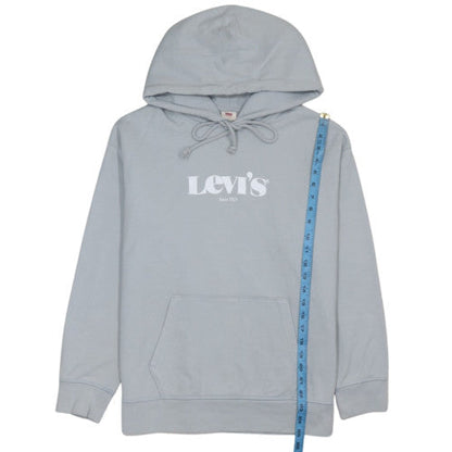 Levi's Men's Grey Pullover Hoodie L Regular Fit Logo Graphic