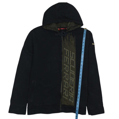 Puma Ferrari Men’s Black Full Zip Hoodie L Graphic Motorsport