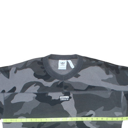 adidas Men's Grey Camouflage Pullover Sweatshirt Size M