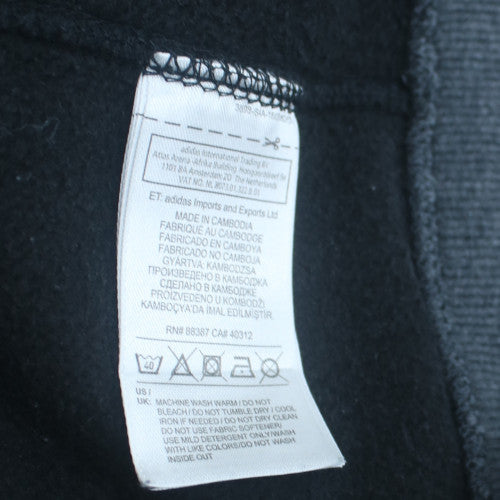 Adidas Men's Black Medium Pullover Fleece Hoodie Sweatshirt