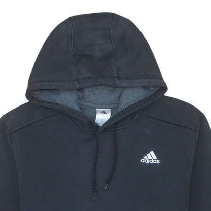 Adidas Men's Black Medium Pullover Fleece Hoodie Sweatshirt