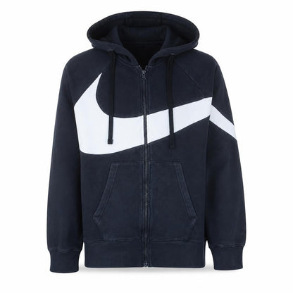 Nike Men's Black Full Zip Hoodie M Sportswear Fleece Sweatshirt