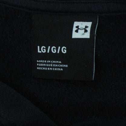 Under Armour Men's Black Pullover Hoodie L Logo Fleece Sportswear