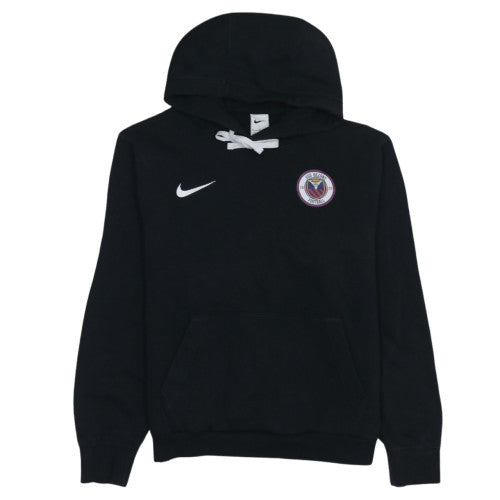 Nike Men's Black Pullover Hoodie M Logo Fleece Football Sweatshirt