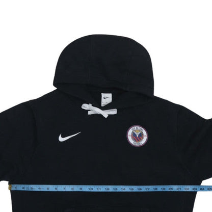 Nike Men's Black Pullover Hoodie M Logo Fleece Football Sweatshirt