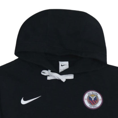 Nike Men's Black Pullover Hoodie M Logo Fleece Football Sweatshirt