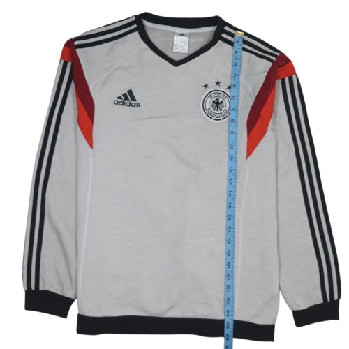 Adidas Mens Grey Germany Long Sleeve Sweatshirt M Football Retro