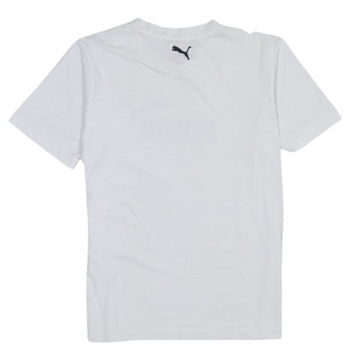Puma Men's White Small Logo Graphic Sports T-Shirt