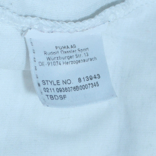 Puma Men's White Small Logo Graphic Sports T-Shirt