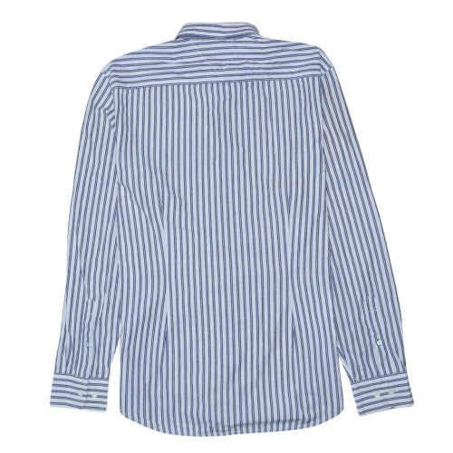 Tommy Hilfiger Men's Blue Slim Fit Striped Button-Up Shirt XL