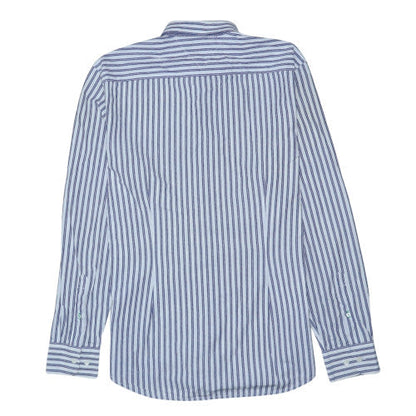 Tommy Hilfiger Men's Blue Slim Fit Striped Button-Up Shirt XL