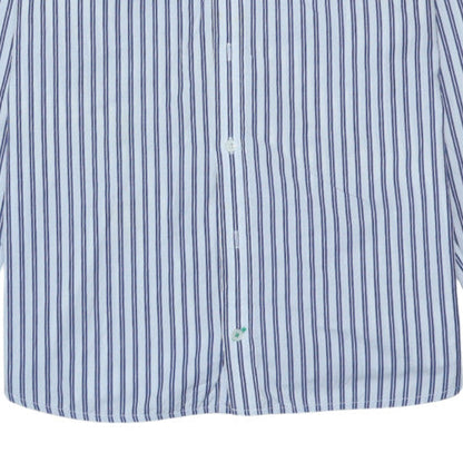 Tommy Hilfiger Men's Blue Slim Fit Striped Button-Up Shirt XL