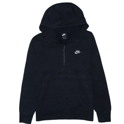 Nike Men's Black L 1/2 Zip Pullover Hoodie Sweatshirt