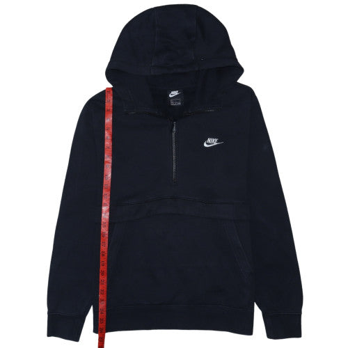 Nike Men's Black L 1/2 Zip Pullover Hoodie Sweatshirt